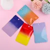 Laser Color Gradient Self seal Bags Plastic Aluminum Foil Mylar Pouch Reclosable Food Packaging Bag Jewelry Disply Storage