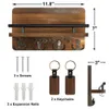 Bathroom Shelves Key Holder Wall Mounted Mail Hanging Hooks Wooden Decorative Shelf Rustic Home Decor Decoratie Woonkamer Accessories 230710