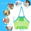 Bolsas de almacenamiento, 2 uds., bolsa de playa de malla, bolso de mano de gran capacidad, juguete de arena plegable, portátil, organizador de artículos diversos para niños, mochila para