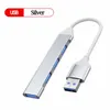 4 in 1 Type-C Or USB To USB 3.0+2.0 Extender Multifunctional Hub Expansion Dock For Mobile Laptop With Retail Package
