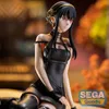 Action Toy Figures Pre-sale Genuine Figure 9CM Anime SPYFAMILY Yor Forger Princess Of Thorns Sexy Black Dress Sitting Model Dolls Toy Gift Collect