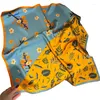 Foulards véritable soie printemps été dame plage écharpe Style foulard femmes mode carré châle Wrap luxe Foulard Bandana