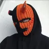 Halloween cosplay kepsar masker roliga horn stickad mössa vinter håll dig varm hel ansiktsskydd skidmask vindtät balaclava mössor för utomhussport lo033 C23