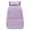 School Bags Student Backpack Pattern Simple Solid Color Multi Layer Zipper Practical Large Capacity Teen College Boy Gril