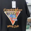 Pikétröja för män Tennis Club Casablanca T-shirt Herr Dam Kortärmad T-shirt överdimensionerad T-shirt 230707