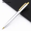 Ballpoint High Quality 039 Push Gold and Silver Color Business Office Office Medium Pens Pens Staintery Office School Suplie 230707