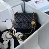 Schapenvacht CF Small Geparfumeerd 19bag Mini Square fat small gold ball bag Diamond check chain bag crossbody bag small