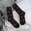 Calzini da uomo invernali caldi casual da donna Cavalieri Templari Distressed Crusader Cross antiscivolo Crew