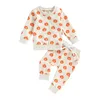 Ensembles de vêtements Halloween Infant Toddler Enfants Bébé Vêtements Pour Garçons Filles Citrouille Imprimer Ras Du Cou À Manches Longues Sweats Pantalons Tenues