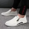 Elbise Ayakkabı Erkekler İçin Gündelik Deri Trend Marka Loafers Sonbahar Zip Düz Adam S Sneakes Business Rahat Moccasins Tenis Maskulino 230710