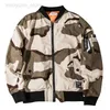 Мужские куртки весенняя осенняя бренда MA1 Streetwear Cotton Camo Camo Casual Army Army Army Anty Antuare Gamouflage Bomber Jacket Мужская бейсбольная шерсть 2023 HKD230710