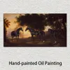 Alta qualità fatta a mano George Stubbs Art Painting The Black Stallion Sampson Classical Canvas Artwork Wall Decor