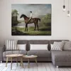 Le marquis de Rockinghams gommage réaliste à la main toile Art George Stubbs peinture chevaux moderne chambre décor