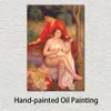 El yapımı tuval sanat pierre Auguste Renoir Resim Bather ve Hizmetçi (Tuvalet) Köy Peyzajı Sanat eseri Banyo Dekoru