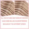 Fanssi Human Hair Extensions Real Hair Brown Mix 금발 보이지 않는 와이어 헤어 확장 투명한 물고기 라인 #8/60과 자연스러운 스트레이트 헤어