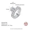 With Side Stones 2Ct Ring Set Luxury Stackable Big Diamond Silver 925 Women Engagement Bridal Wedding Bands Certificate Anillos 230710