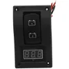 Bowls 12-24V LED Dual Battery Test Panel Rocker Switch Car Truck Marine Voltmetro 4P ON-OFF-ON