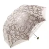 Guarda-chuvas Princesa Umbrella Sunshade Lace Anti-Sunshine Ombrelle Mulheres Anti-Ultravioleta Borracha Sun Sunshine e Chuva Dual-Propósito