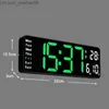 Wall Clocks LED Large Digital Wall Clock Remote Temperature Control Date Week Display Adjustable Brightness Desktop Wall Mounted Alarm Clock Z230712