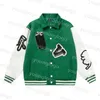 New Mens Baseball Coats Desigenr Leather Sports Jackets Fashion Embroidery Jackets Loose Women Outerwear