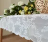 Table Cloth Beauty Hollow Embroidery Tablecloths Mat Cover Europe White Dinner Wedding Romantic Dec FG1291