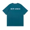 BLCG LENCIA 2023 Yaz Yeni 250g% 100 Pamuk Kumaş T-Shirt Erkekler Yüksek kaliteli baskı renk damlası kol gevşek tişörtler büyük boy üstler 2023159