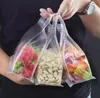 Sac en plastique transparent à fond plat Pochettes de rangement pour noix alimentaires Fermeture éclair transparente Sac d'emballage debout SN4182