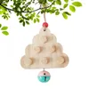 Other Bird Supplies Parrot Toy Wooden Board Chewing Toys Cage Accessories With Bell For Parrots Conures Love Birds Cockatiels Budgies