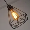 Lampes suspendues rétro modélisation fer abat-jour Restaurant suspension lampe industrielle noir créatif couloir luminaire