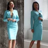 Celebrity Women Blazer Suits Blue Work Girls Custom Made Slim Fit Evening Party Dress Formal Birthday Wear 2 Pieces