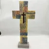 庭の装飾十字架の祈りの彫刻樹脂クラフト装飾ホーム屋内デスクトップ装飾品インテリアシーンの装飾部屋 230710