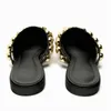 Projektant Punk Sandalias Cut Hollow Out sandały przyczynowe płaskie buty damskie letnie klapki plażowe oksfordzie muły slajdy damskie