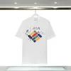 23ss 半袖コットン Tシャツプラスサイズカラフルなテニススポーツファッション夏の Tシャツヨーロッパ男性ユニセックス Tシャツ 3XL サイズ