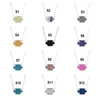 Pendant Necklaces Drusy Necklace Hexagon Resin Fashion Brand Jewelry For Women Girlfriend Gift 2023 In Simple CharmTrendy Accessories