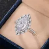 Vigselringar CAOSHI Trendig Chic Marquise Cut Ring Kvinnlig Förlovning Smycken Shinning Accessoarer För Mode Tidlös Förslag Present