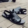 Slippers Casual Mannen Slipper Dikke Hak Mocassin Koe Lederen Slides Back Wrap Sandaal