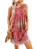 Casual jurken Scriardv dames elegante bloemenprint mouwloze maxi-jurk vintage boho zwierige zonnejurk voor zomerse strandvakantie