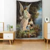 Tapissries Fantasy Angel Art Print Tapestry Wall Decoration Room Bakgrund Tyg Soffa Lakan