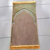 Tapis anti-dérapant épaissi doux velours tapis de prière avec glands Portable voyage tapis musulman couverture culte 2023 230710