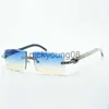 Lunettes de soleil XL diamant cool buffs lunettes de soleil woow eyewear 3524031 avec pattes en corne de buffle hybride blanc et noir naturel et lentille taillée de 57 mm x0710