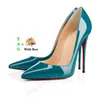 Loubutinly Christians Chaussures habillées à fond rouge Designers Styles Talons Femmes Luxe Talon Haut 6CM 8cm 10cm 12cm Qualité Semelle Chaussure Ronde Bouts Pointus Pompes De Mariage Par