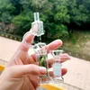 Mini Green Glass Oil Rig Water Bong fajki wodne uchwyt fajki z akcesoriami do miski