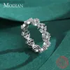 Wedding Rings MODIAN Classic 925 Sterling Silver Transparent CZ Dazzling Floral Stackable Ring 2021 Women's Party Exquisite Women's Jewelry Anel Z230712