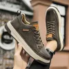 Geklede schoenen Heren Werk Arbeidsverzekering Casual Leer All match Waterdichte antislip Sneakers 230710