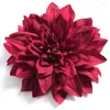 Fleurs décoratives 5/10 pièces en vrac 15cm Dahlia artificiel chrysanthème fait à la main bricolage décor à la maison tête mariée Bouquet accessoires