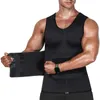 Men's Body Shapers Sweat Sauna Vest Men's Neoprene Waist Trainer Shapewear Body Shaper Zipper Slimming Corset Fitness Workout Compression Shirt 230710