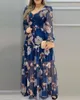Повседневные платья Женские голубые шифоновые платья 2023 года с подкладкой с подкладкой