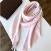 Klassisk design kashmir varm halsduk kvinnors vinter stora monogrammade sjal