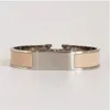 Silverbracelet Titanium Steel Letters Stora män och kvinnor Europa USA Fashion Trend Armband Nya rostfria smycken WJGE