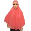 Abbigliamento etnico Moda Taglia grande L 90 80cm Musulmano Amira Hijab con strass Tirare sulla sciarpa islamica Avvolgere la testa Pregare Hijab Niqab Nikab